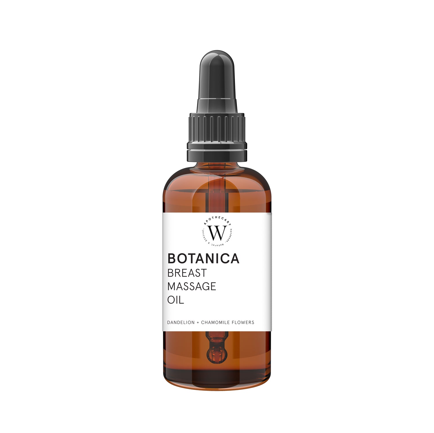 BOTANICA BREAST MASSAGE OIL - with Dandelion + Chamomile Flowers - WONDERVELD APOTHECARY