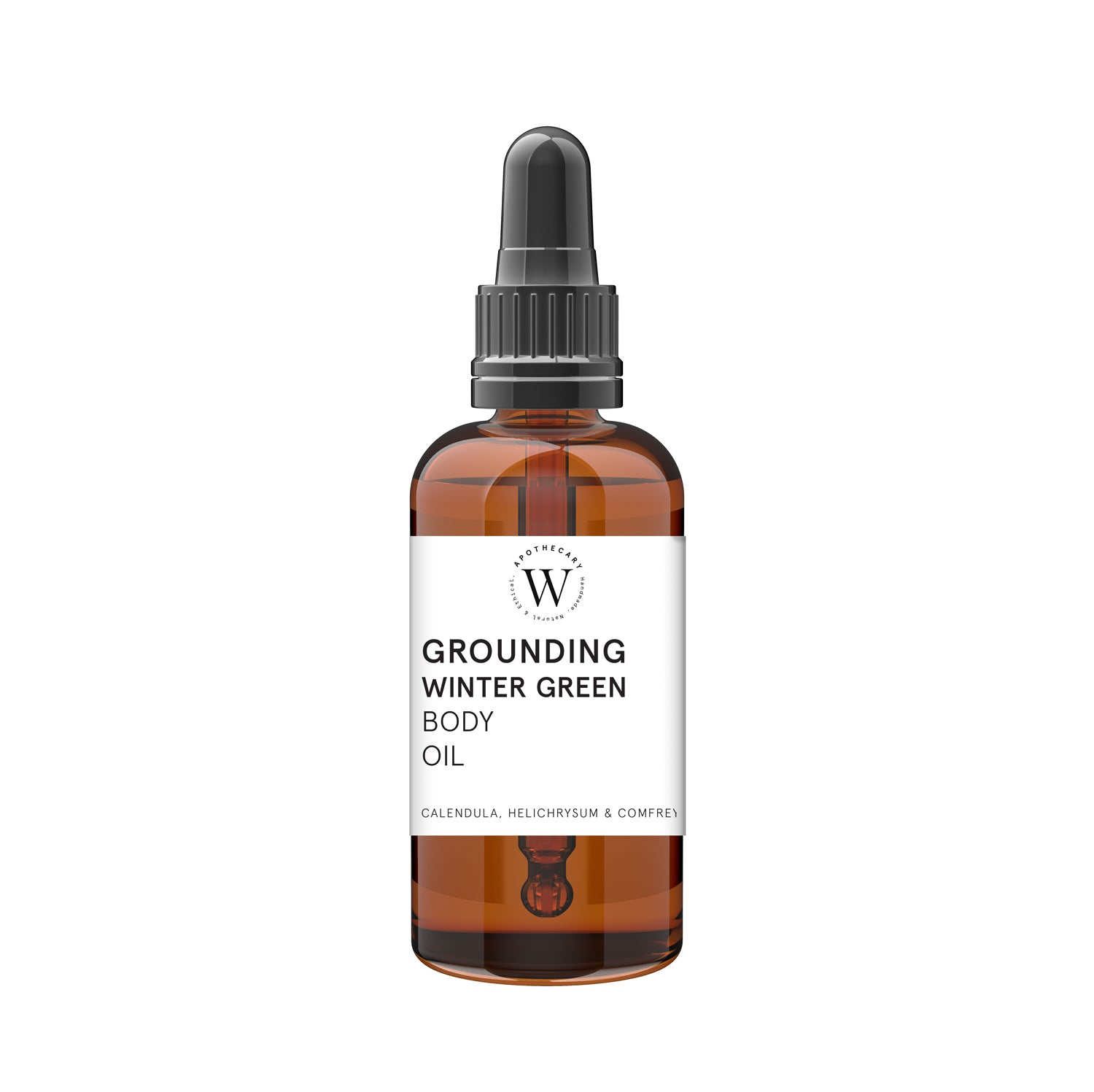 GROUNDING WINTER GREEN BODY OIL - With Calendula, Helichrysum & Comfrey - WONDERVELD APOTHECARY