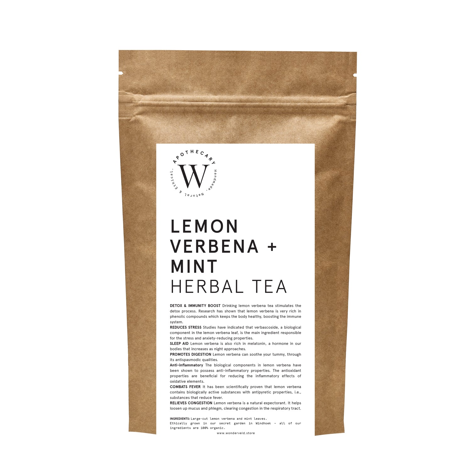 LEMON VERBENA + MINT HERBAL TEA - WONDERVELD APOTHECARY
