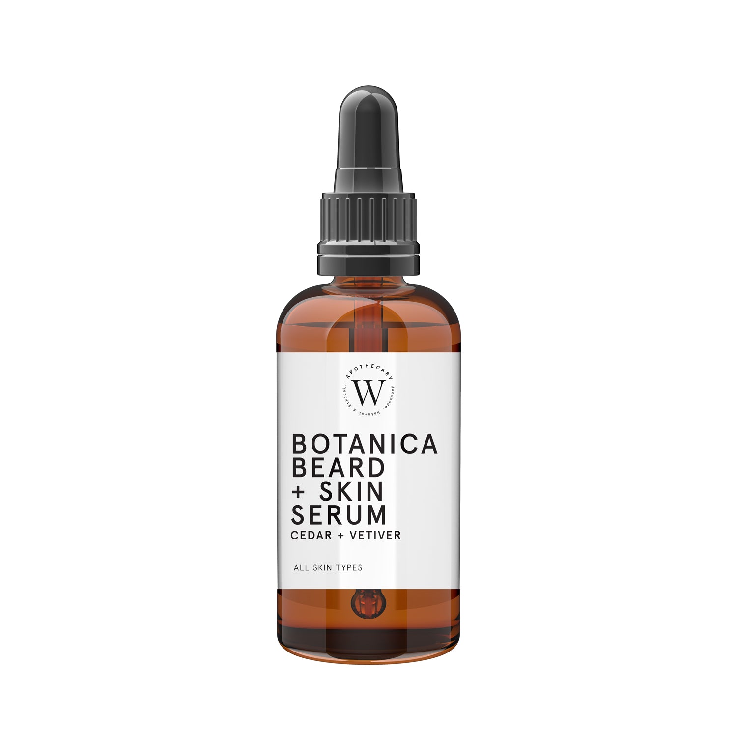 BOTANICA BEARD + SKIN SERUM with Cedar & Vetiver - WONDERVELD APOTHECARY