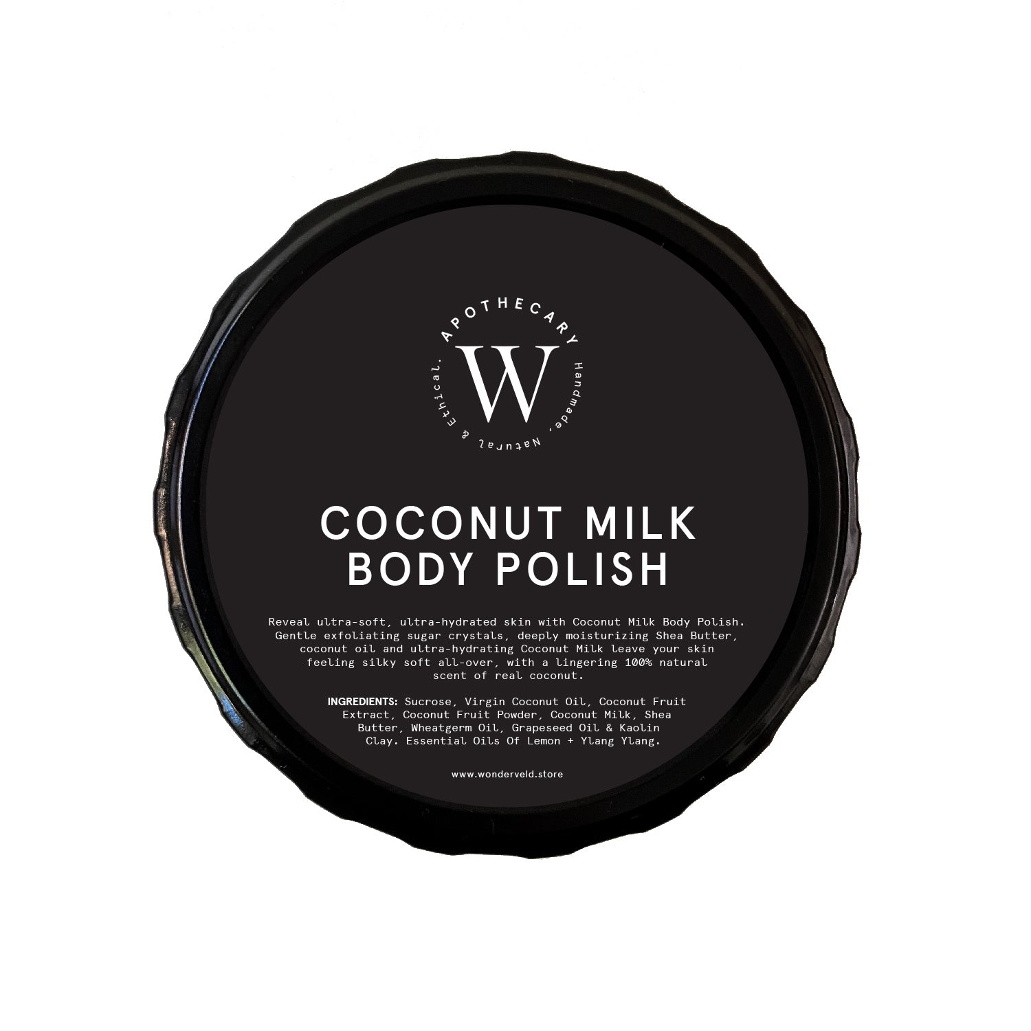 COCONUT MILK BODY POLISH - Sugar Scrub - WONDERVELD APOTHECARY