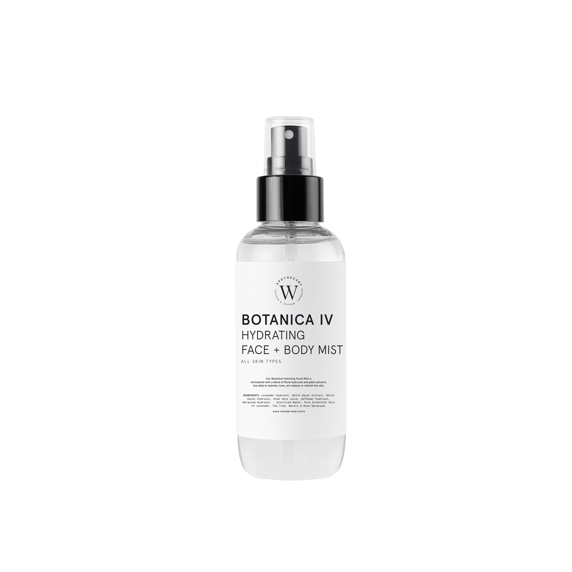 BOTANICA IV Hydrating Face + body mist - WONDERVELD APOTHECARY