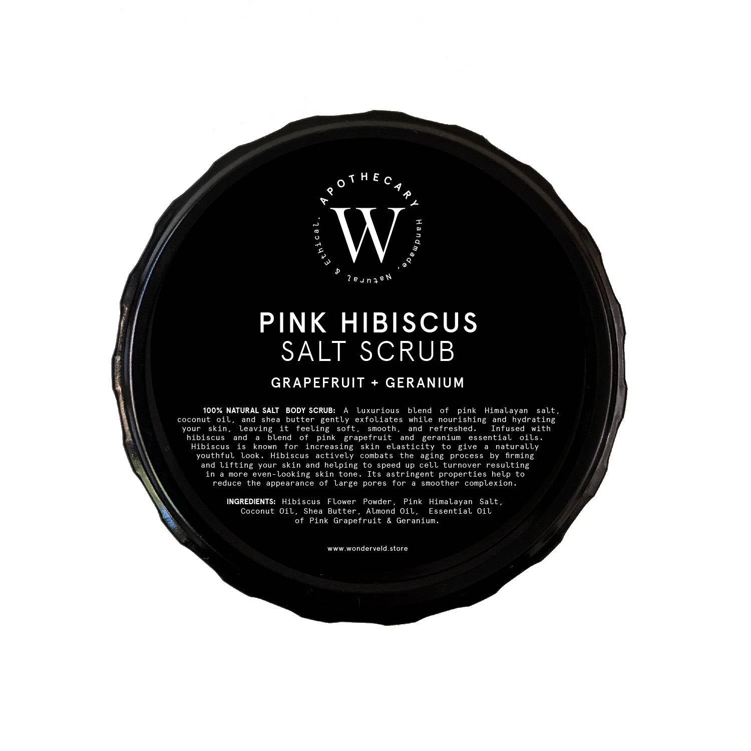 PINK HIBISCUS SALT SCRUB - WONDERVELD APOTHECARY