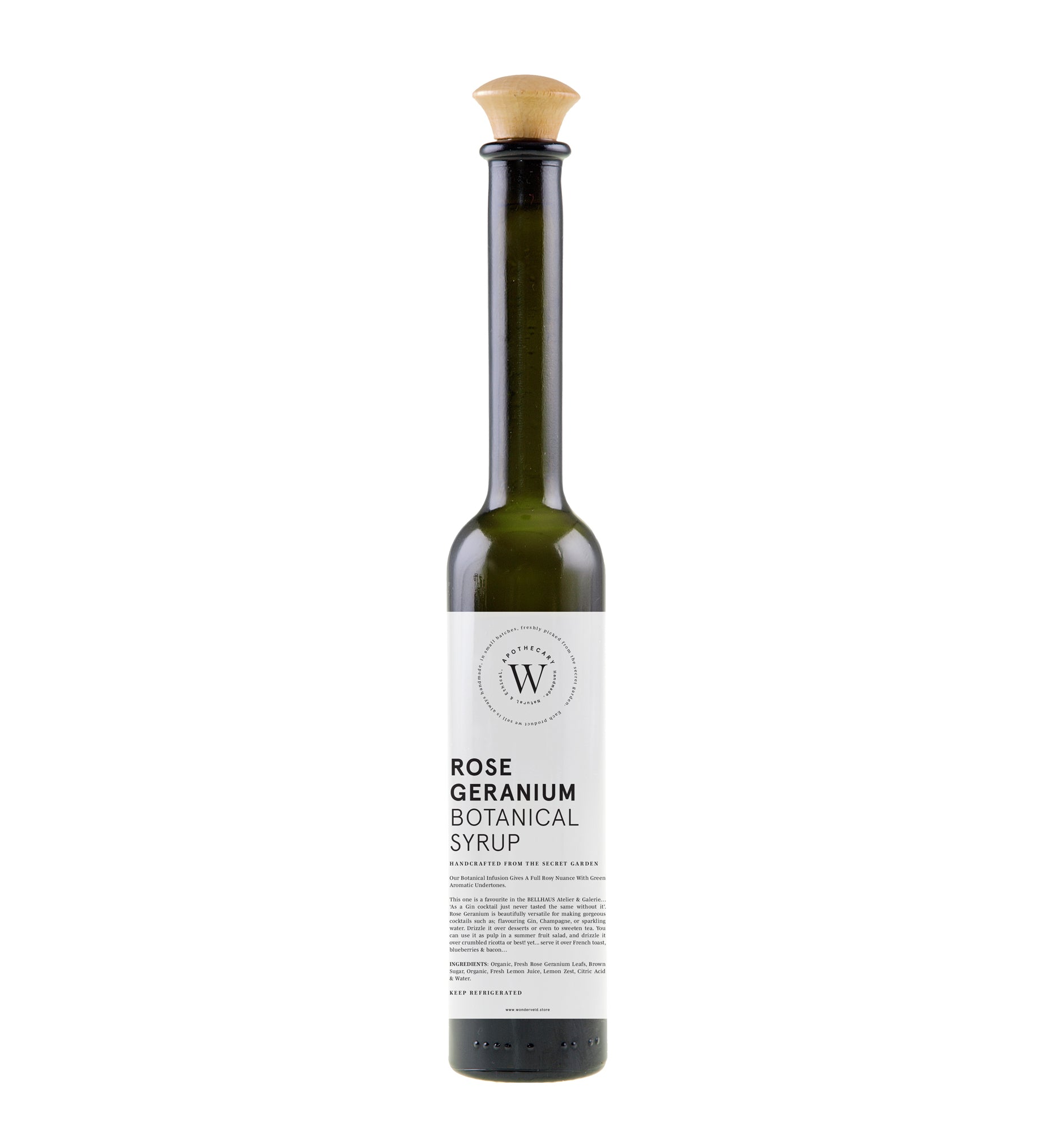 ROSE GERANIUM BOTANICAL SYRUP - WONDERVELD APOTHECARY